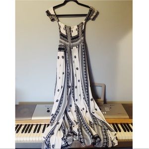 boho paisley print maxi dress